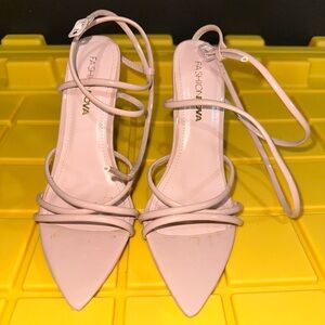 Fashion Nova Women's Pink Strappy Heels